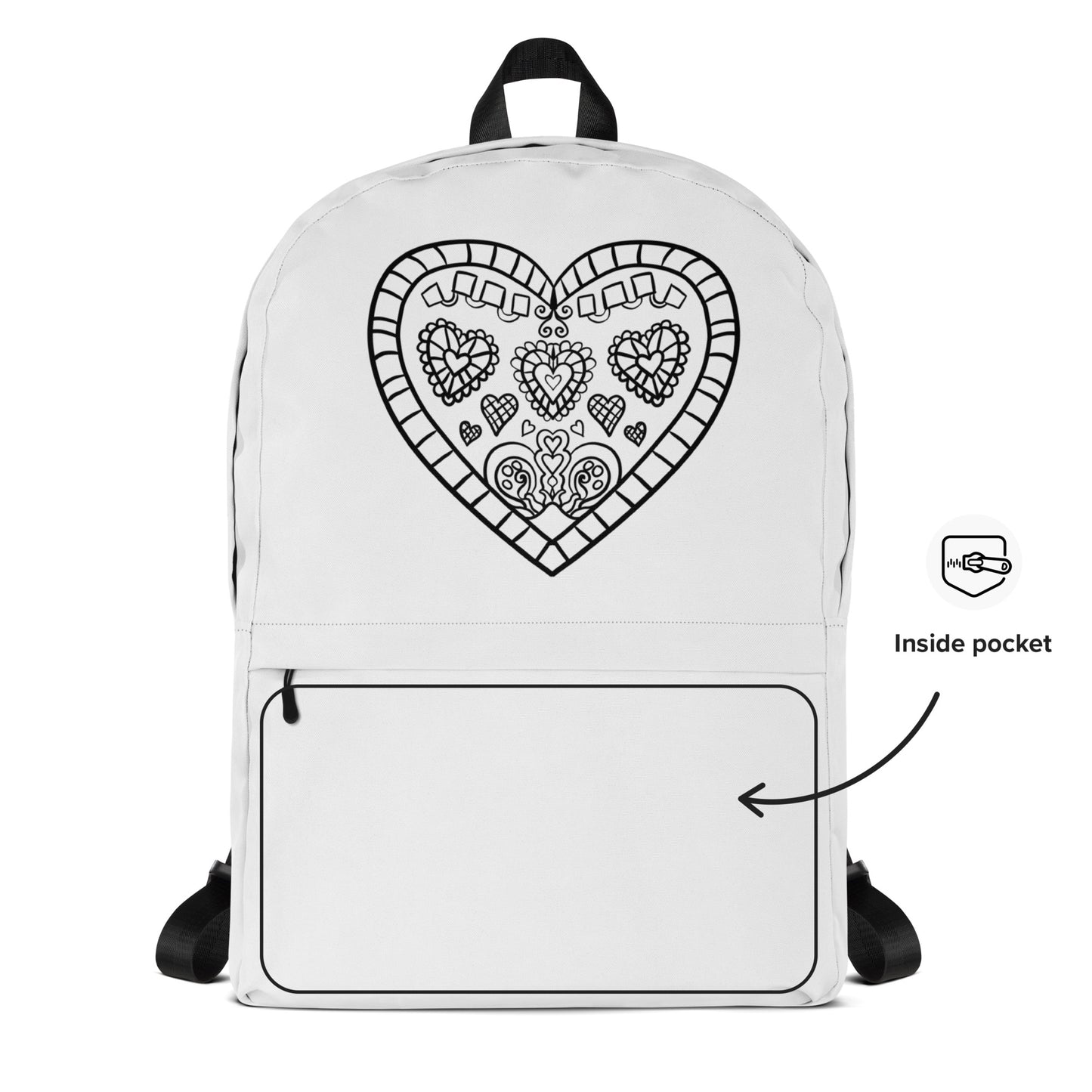 Mochila Disparatte White Heart