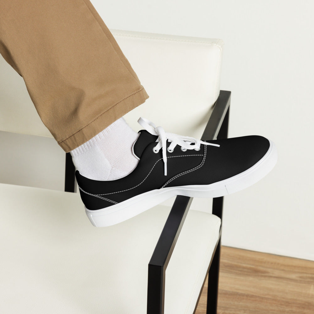 Zapatillas de lona con cordones para hombre Disparatte Black