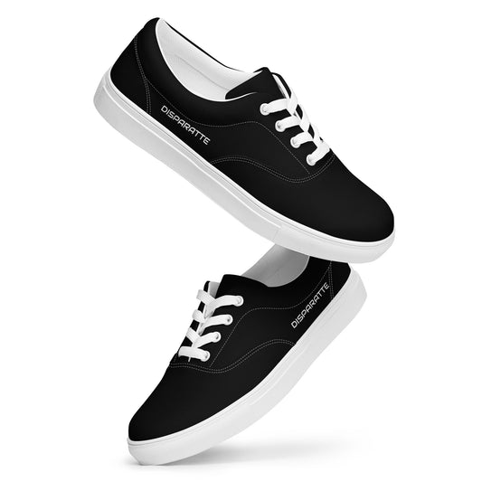 Zapatillas de lona con cordones para hombre Disparatte Black