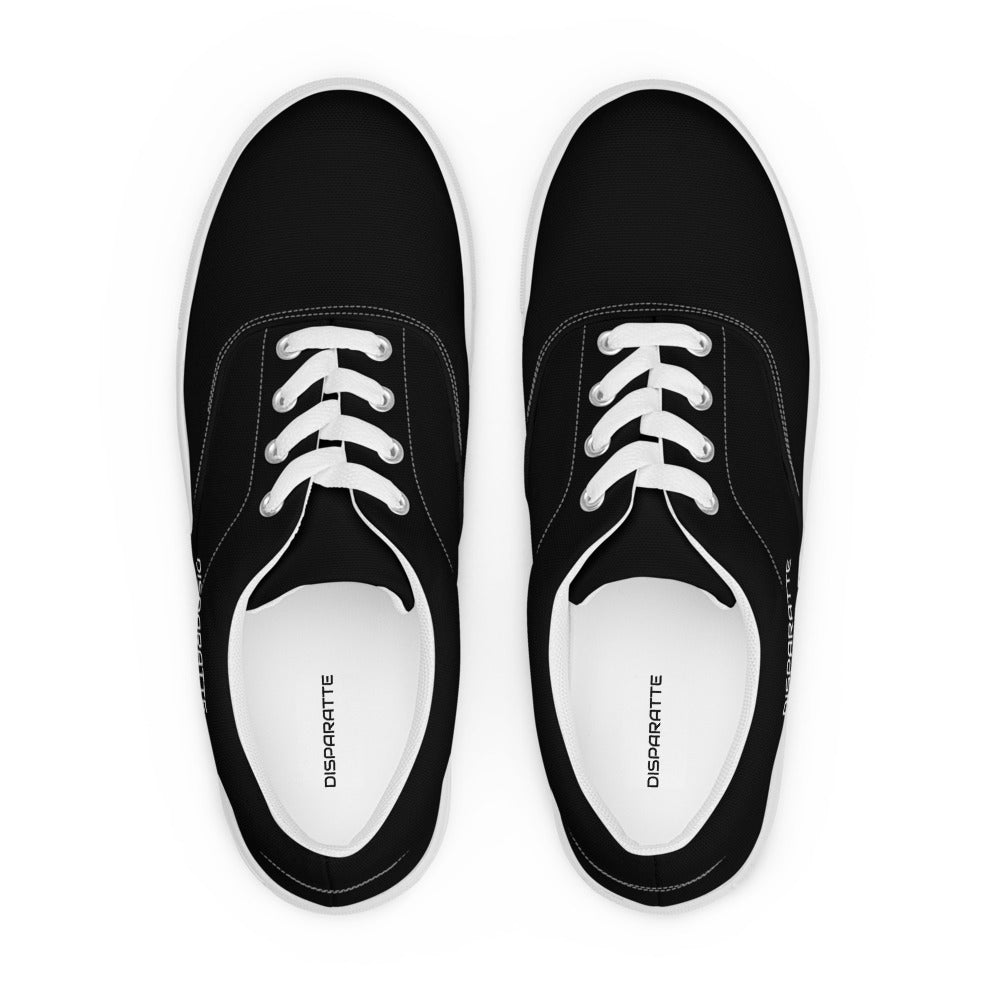 Zapatillas de lona con cordones para hombre Disparatte Black