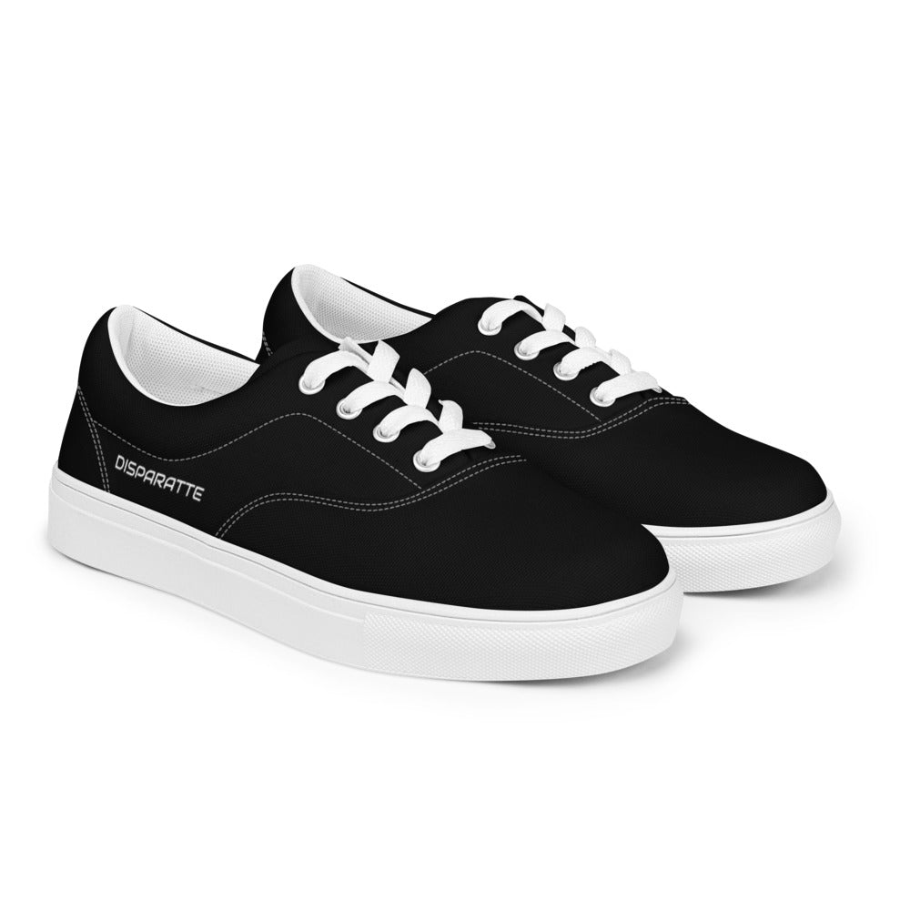 Zapatillas de lona con cordones para hombre Disparatte Black