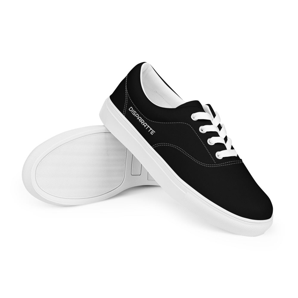 Zapatillas de lona con cordones para hombre Disparatte Black